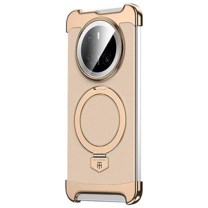Borderless MagSafe Ring Holder Plain Leather Phone Case, For Huawei Mate 80 RS Ultimate, For Huawei Mate 80 Pro Max, For Huawei Mate 80 / 80 Pro, For Huawei Pura 80 Ultra, For Huawei Pura 80 Pro / 80 Pro+, For Huawei Pura 80                            ...