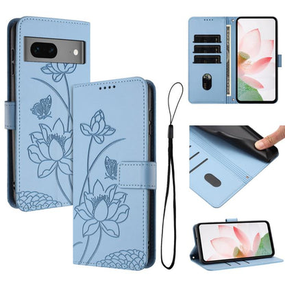 Lotus Embossed Leather Phone Case with Lanyard, For Google Pixel 11 Pro XL, For Google Pixel 11 / 11 Pro, For Google Pixel 10a, For Google Pixel 10 Pro XL / 9 Pro XL, For Google Pixel 10 / 10 Pro / 9 / 9 Pro, For Google Pixel 9a, For Google Pixel 8a   ...