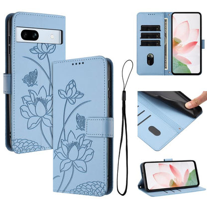 Lotus Embossed Leather Phone Case with Lanyard, For Google Pixel 11 Pro XL, For Google Pixel 11 / 11 Pro, For Google Pixel 10a, For Google Pixel 10 Pro XL / 9 Pro XL, For Google Pixel 10 / 10 Pro / 9 / 9 Pro, For Google Pixel 9a, For Google Pixel 8a   ...