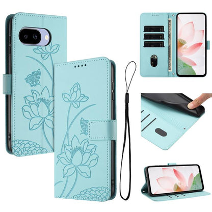 Lotus Embossed Leather Phone Case with Lanyard, For Google Pixel 11 Pro XL, For Google Pixel 11 / 11 Pro, For Google Pixel 10a, For Google Pixel 10 Pro XL / 9 Pro XL, For Google Pixel 10 / 10 Pro / 9 / 9 Pro, For Google Pixel 9a, For Google Pixel 8a   ...