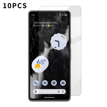 Kalebol 10pcs High-Aluminum Semi-Screen Anti-Fingerprint HD Tempered Glass Film, For Google Pixel 11a, For Google Pixel 11 Pro XL, For Google Pixel 11, For Google Pixel 11 Pro, For Google Pixel 10a, For Google Pixel 10 Pro XL, For Google Pixel 10 Pro  ...