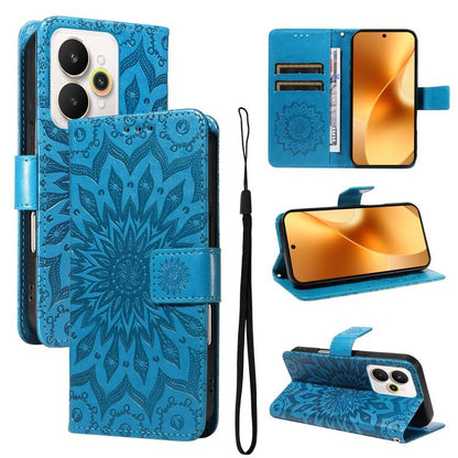 Embossed Sunflower Pattern Flip Leather Phone Case, For Realme 16T 5G, For Realme 16 Pro+ 5G Global, For Realme 16 Pro 5G Global, For Realme P4x 5G, For Realme C85 5G/15X 5G India, For Realme C85 Pro 4G, For Realme 15T 5G, For Realme C71 4G India      ...