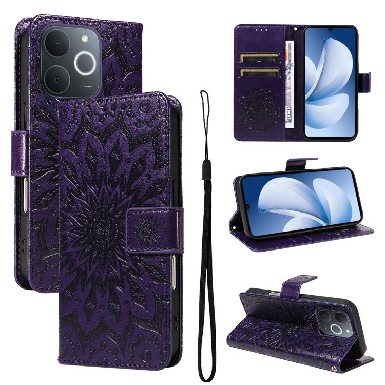Embossed Sunflower Pattern Flip Leather Phone Case, For Realme 16T 5G, For Realme 16 Pro+ 5G Global, For Realme 16 Pro 5G Global, For Realme P4x 5G, For Realme C85 5G/15X 5G India, For Realme C85 Pro 4G, For Realme 15T 5G, For Realme C71 4G India      ...