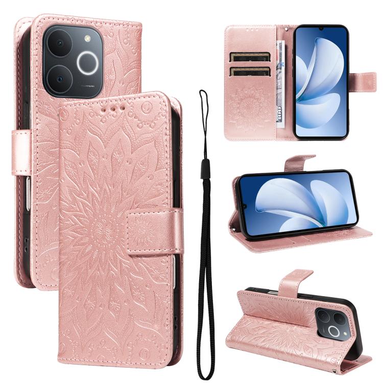 Embossed Sunflower Pattern Flip Leather Phone Case, For Realme 16T 5G, For Realme 16 Pro+ 5G Global, For Realme 16 Pro 5G Global, For Realme P4x 5G, For Realme C85 5G/15X 5G India, For Realme C85 Pro 4G, For Realme 15T 5G, For Realme C71 4G India      ...