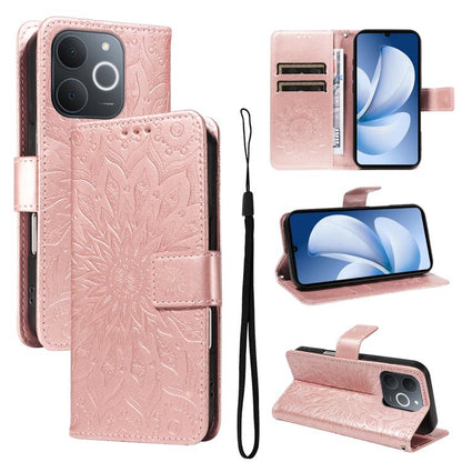 Embossed Sunflower Pattern Flip Leather Phone Case, For Realme 16T 5G, For Realme 16 Pro+ 5G Global, For Realme 16 Pro 5G Global, For Realme P4x 5G, For Realme C85 5G/15X 5G India, For Realme C85 Pro 4G, For Realme 15T 5G, For Realme C71 4G India      ...