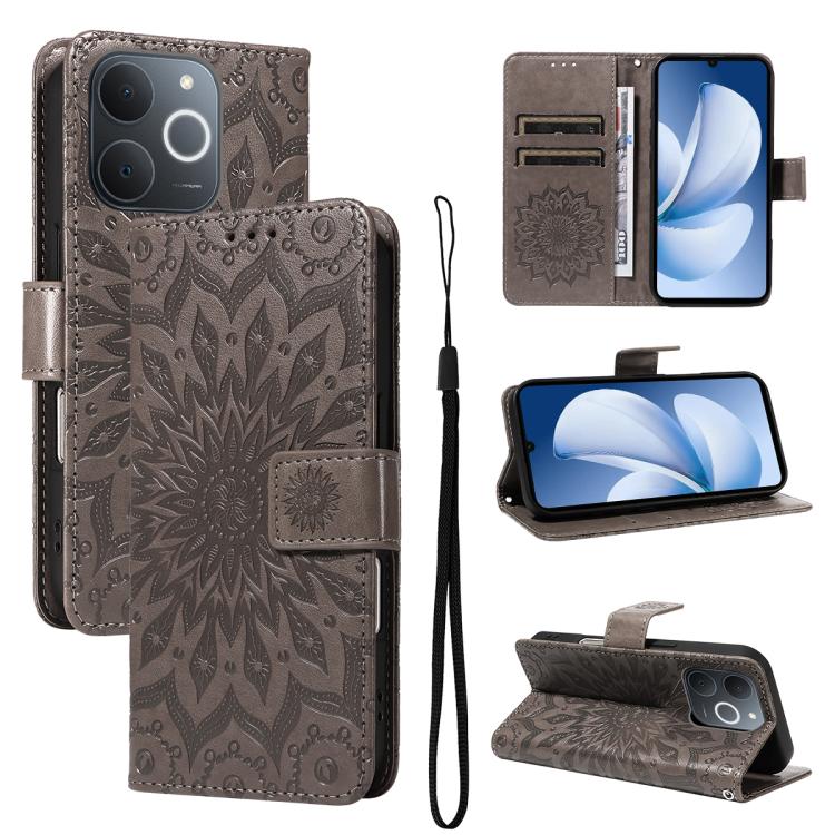 Embossed Sunflower Pattern Flip Leather Phone Case, For Realme 16T 5G, For Realme 16 Pro+ 5G Global, For Realme 16 Pro 5G Global, For Realme P4x 5G, For Realme C85 5G/15X 5G India, For Realme C85 Pro 4G, For Realme 15T 5G, For Realme C71 4G India      ...