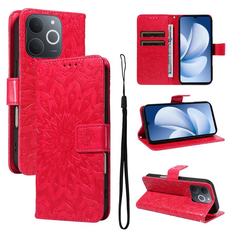 Embossed Sunflower Pattern Flip Leather Phone Case, For Realme 16T 5G, For Realme 16 Pro+ 5G Global, For Realme 16 Pro 5G Global, For Realme P4x 5G, For Realme C85 5G/15X 5G India, For Realme C85 Pro 4G, For Realme 15T 5G, For Realme C71 4G India      ...