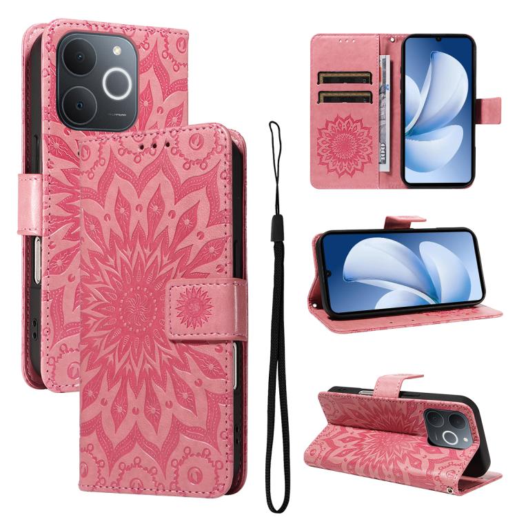 Embossed Sunflower Pattern Flip Leather Phone Case, For Realme 16T 5G, For Realme 16 Pro+ 5G Global, For Realme 16 Pro 5G Global, For Realme P4x 5G, For Realme C85 5G/15X 5G India, For Realme C85 Pro 4G, For Realme 15T 5G, For Realme C71 4G India      ...