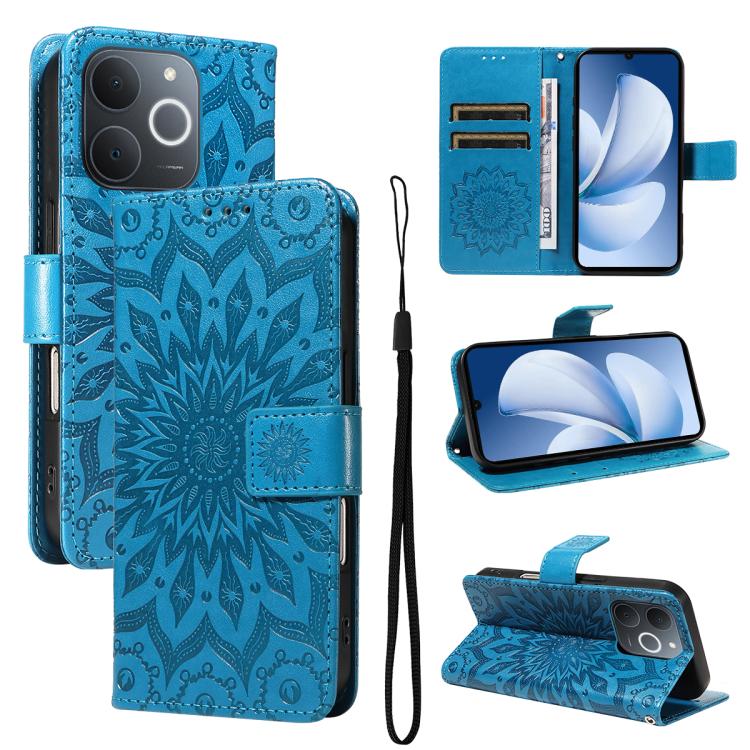 Embossed Sunflower Pattern Flip Leather Phone Case, For Realme 16T 5G, For Realme 16 Pro+ 5G Global, For Realme 16 Pro 5G Global, For Realme P4x 5G, For Realme C85 5G/15X 5G India, For Realme C85 Pro 4G, For Realme 15T 5G, For Realme C71 4G India      ...