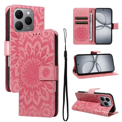 Embossed Sunflower Pattern Flip Leather Phone Case, For Realme 16T 5G, For Realme 16 Pro+ 5G Global, For Realme 16 Pro 5G Global, For Realme P4x 5G, For Realme C85 5G/15X 5G India, For Realme C85 Pro 4G, For Realme 15T 5G, For Realme C71 4G India      ...