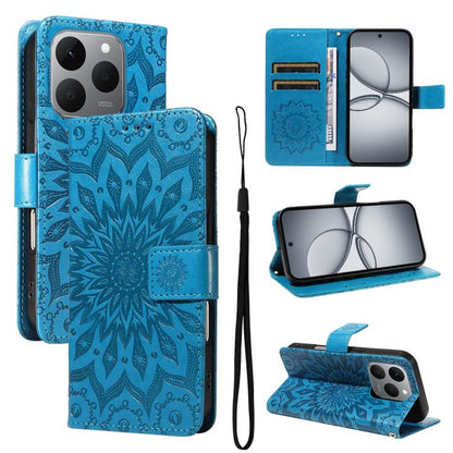 Embossed Sunflower Pattern Flip Leather Phone Case, For Realme 16T 5G, For Realme 16 Pro+ 5G Global, For Realme 16 Pro 5G Global, For Realme P4x 5G, For Realme C85 5G/15X 5G India, For Realme C85 Pro 4G, For Realme 15T 5G, For Realme C71 4G India      ...