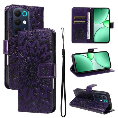 Embossed Sunflower Pattern Flip Leather Phone Case, For Realme 16T 5G, For Realme 16 Pro+ 5G Global, For Realme 16 Pro 5G Global, For Realme P4x 5G, For Realme C85 5G/15X 5G India, For Realme C85 Pro 4G, For Realme 15T 5G, For Realme C71 4G India      ...