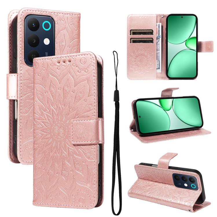 Embossed Sunflower Pattern Flip Leather Phone Case, For Realme 16T 5G, For Realme 16 Pro+ 5G Global, For Realme 16 Pro 5G Global, For Realme P4x 5G, For Realme C85 5G/15X 5G India, For Realme C85 Pro 4G, For Realme 15T 5G, For Realme C71 4G India      ...