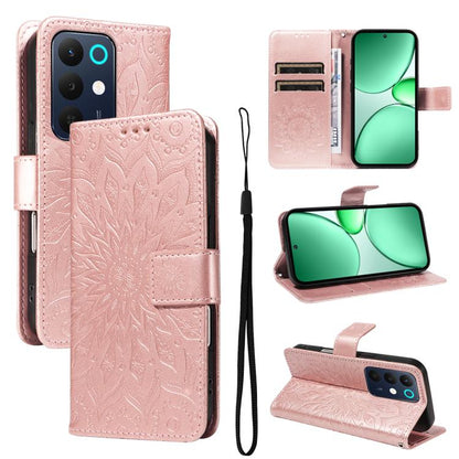 Embossed Sunflower Pattern Flip Leather Phone Case, For Realme 16T 5G, For Realme 16 Pro+ 5G Global, For Realme 16 Pro 5G Global, For Realme P4x 5G, For Realme C85 5G/15X 5G India, For Realme C85 Pro 4G, For Realme 15T 5G, For Realme C71 4G India      ...