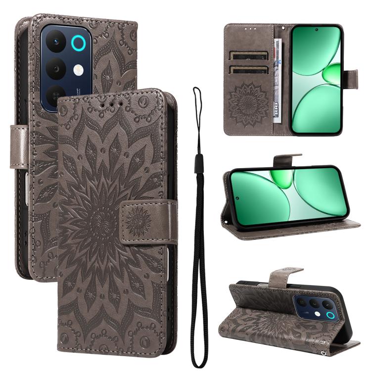 Embossed Sunflower Pattern Flip Leather Phone Case, For Realme 16T 5G, For Realme 16 Pro+ 5G Global, For Realme 16 Pro 5G Global, For Realme P4x 5G, For Realme C85 5G/15X 5G India, For Realme C85 Pro 4G, For Realme 15T 5G, For Realme C71 4G India      ...