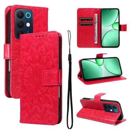 Embossed Sunflower Pattern Flip Leather Phone Case, For Realme 16T 5G, For Realme 16 Pro+ 5G Global, For Realme 16 Pro 5G Global, For Realme P4x 5G, For Realme C85 5G/15X 5G India, For Realme C85 Pro 4G, For Realme 15T 5G, For Realme C71 4G India      ...