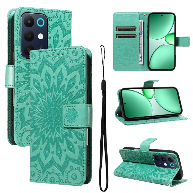 Embossed Sunflower Pattern Flip Leather Phone Case, For Realme 16T 5G, For Realme 16 Pro+ 5G Global, For Realme 16 Pro 5G Global, For Realme P4x 5G, For Realme C85 5G/15X 5G India, For Realme C85 Pro 4G, For Realme 15T 5G, For Realme C71 4G India      ...