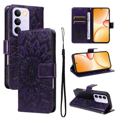 Embossed Sunflower Pattern Flip Leather Phone Case, For Realme 16T 5G, For Realme 16 Pro+ 5G Global, For Realme 16 Pro 5G Global, For Realme P4x 5G, For Realme C85 5G/15X 5G India, For Realme C85 Pro 4G, For Realme 15T 5G, For Realme C71 4G India      ...