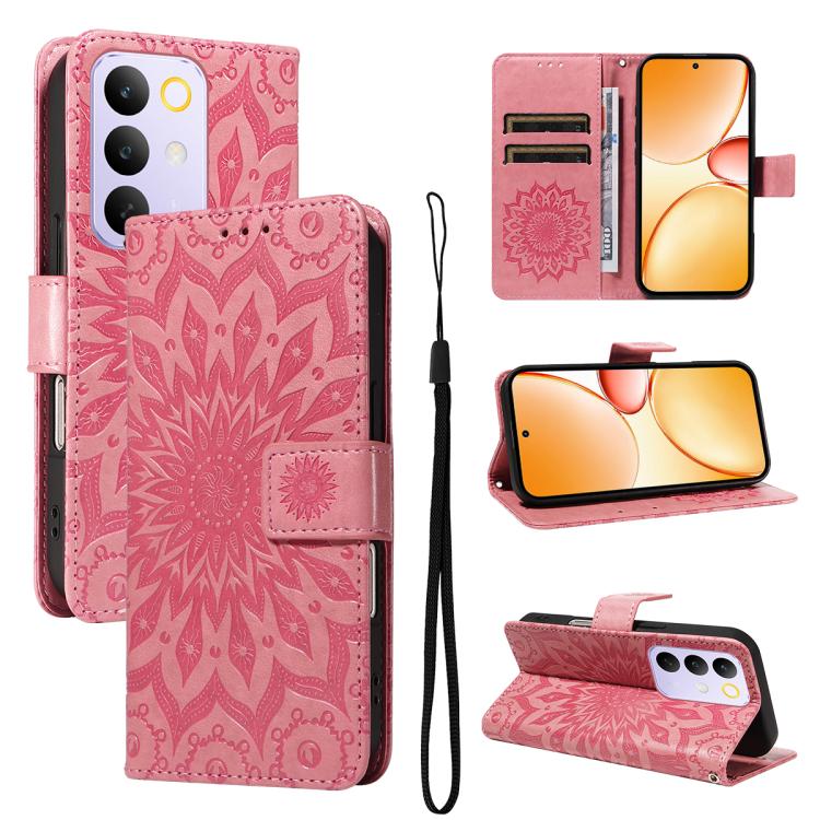 Embossed Sunflower Pattern Flip Leather Phone Case, For Realme 16T 5G, For Realme 16 Pro+ 5G Global, For Realme 16 Pro 5G Global, For Realme P4x 5G, For Realme C85 5G/15X 5G India, For Realme C85 Pro 4G, For Realme 15T 5G, For Realme C71 4G India      ...