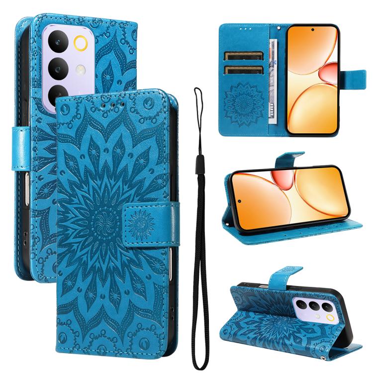 Embossed Sunflower Pattern Flip Leather Phone Case, For Realme 16T 5G, For Realme 16 Pro+ 5G Global, For Realme 16 Pro 5G Global, For Realme P4x 5G, For Realme C85 5G/15X 5G India, For Realme C85 Pro 4G, For Realme 15T 5G, For Realme C71 4G India      ...