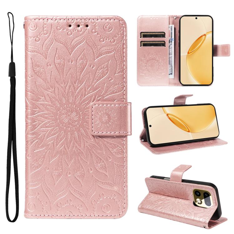 Embossed Sunflower Pattern Flip Leather Phone Case, For Realme 16T 5G, For Realme 16 Pro+ 5G Global, For Realme 16 Pro 5G Global, For Realme P4x 5G, For Realme C85 5G/15X 5G India, For Realme C85 Pro 4G, For Realme 15T 5G, For Realme C71 4G India      ...