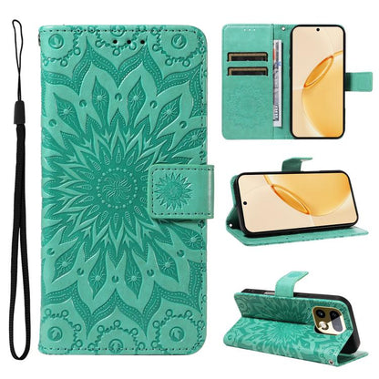 Embossed Sunflower Pattern Flip Leather Phone Case, For Realme 16T 5G, For Realme 16 Pro+ 5G Global, For Realme 16 Pro 5G Global, For Realme P4x 5G, For Realme C85 5G/15X 5G India, For Realme C85 Pro 4G, For Realme 15T 5G, For Realme C71 4G India      ...