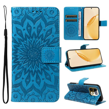 Embossed Sunflower Pattern Flip Leather Phone Case, For Realme 16T 5G, For Realme 16 Pro+ 5G Global, For Realme 16 Pro 5G Global, For Realme P4x 5G, For Realme C85 5G/15X 5G India, For Realme C85 Pro 4G, For Realme 15T 5G, For Realme C71 4G India      ...