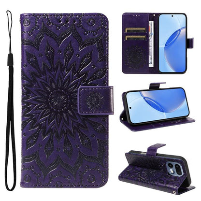 Embossed Sunflower Pattern Flip Leather Phone Case, For Realme 16T 5G, For Realme 16 Pro+ 5G Global, For Realme 16 Pro 5G Global, For Realme P4x 5G, For Realme C85 5G/15X 5G India, For Realme C85 Pro 4G, For Realme 15T 5G, For Realme C71 4G India      ...