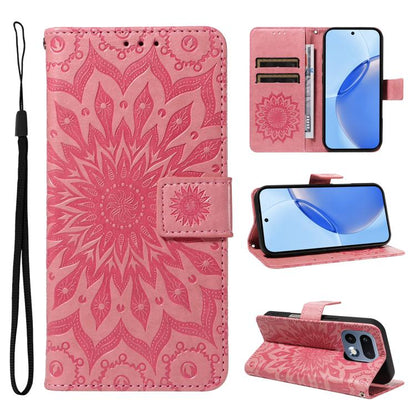 Embossed Sunflower Pattern Flip Leather Phone Case, For Realme 16T 5G, For Realme 16 Pro+ 5G Global, For Realme 16 Pro 5G Global, For Realme P4x 5G, For Realme C85 5G/15X 5G India, For Realme C85 Pro 4G, For Realme 15T 5G, For Realme C71 4G India      ...