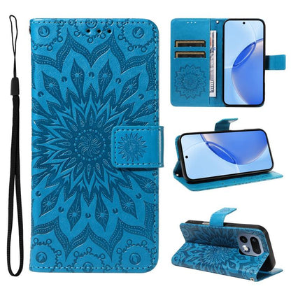 Embossed Sunflower Pattern Flip Leather Phone Case, For Realme 16T 5G, For Realme 16 Pro+ 5G Global, For Realme 16 Pro 5G Global, For Realme P4x 5G, For Realme C85 5G/15X 5G India, For Realme C85 Pro 4G, For Realme 15T 5G, For Realme C71 4G India      ...