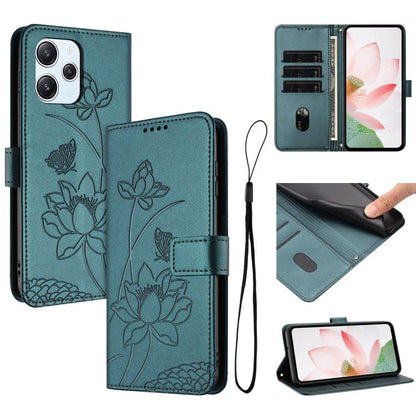 Lotus Embossed Leather Phone Case with Lanyard, For Redmi K70 / K70 Pro / Poco F6 Pro 5G, For Redmi 13C 4G / 5G / 13R / Poco M6 5G, For Redmi Note 13 4G Global, For Redmi K70E / Poco  X6 Pro, For Redmi Note 13 Pro 5G Global / Poco X6                   ...