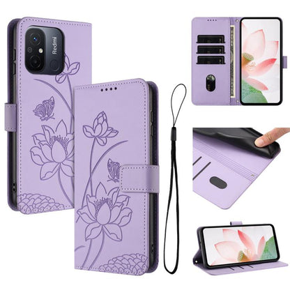Lotus Embossed Leather Phone Case with Lanyard, For Redmi K70 / K70 Pro / Poco F6 Pro 5G, For Redmi 13C 4G / 5G / 13R / Poco M6 5G, For Redmi Note 13 4G Global, For Redmi K70E / Poco  X6 Pro, For Redmi Note 13 Pro 5G Global / Poco X6                   ...