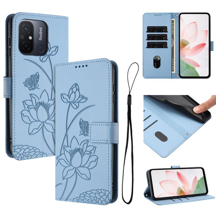 Lotus Embossed Leather Phone Case with Lanyard, For Redmi K70 / K70 Pro / Poco F6 Pro 5G, For Redmi 13C 4G / 5G / 13R / Poco M6 5G, For Redmi Note 13 4G Global, For Redmi K70E / Poco  X6 Pro, For Redmi Note 13 Pro 5G Global / Poco X6                   ...