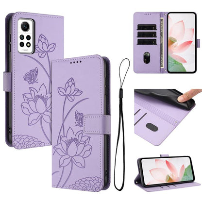 Lotus Embossed Leather Phone Case with Lanyard, For Redmi K70 / K70 Pro / Poco F6 Pro 5G, For Redmi 13C 4G / 5G / 13R / Poco M6 5G, For Redmi Note 13 4G Global, For Redmi K70E / Poco  X6 Pro, For Redmi Note 13 Pro 5G Global / Poco X6                   ...