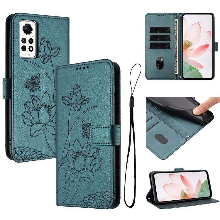 Lotus Embossed Leather Phone Case with Lanyard, For Redmi K70 / K70 Pro / Poco F6 Pro 5G, For Redmi 13C 4G / 5G / 13R / Poco M6 5G, For Redmi Note 13 4G Global, For Redmi K70E / Poco  X6 Pro, For Redmi Note 13 Pro 5G Global / Poco X6                   ...