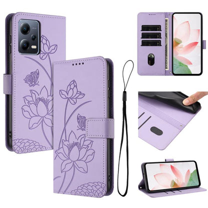 Lotus Embossed Leather Phone Case with Lanyard, For Redmi K70 / K70 Pro / Poco F6 Pro 5G, For Redmi 13C 4G / 5G / 13R / Poco M6 5G, For Redmi Note 13 4G Global, For Redmi K70E / Poco  X6 Pro, For Redmi Note 13 Pro 5G Global / Poco X6                   ...