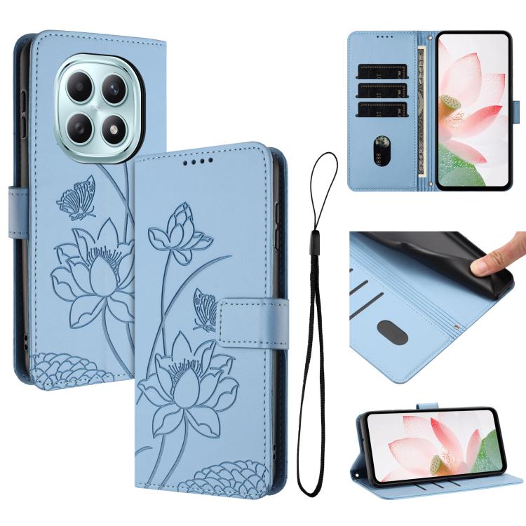 Lotus Embossed Leather Phone Case with Lanyard, For Redmi Note 17 4G Global 169.7mm, For Redmi Note 17 Pro+ 5G Global 163.4mm, For Redmi Note 17 Pro 5G Global 163.5mm, For Redmi 17 5G / 4G Global 170mm, For Redmi 15a 5G, For Redmi A7 Pro 4G 171mm      ...