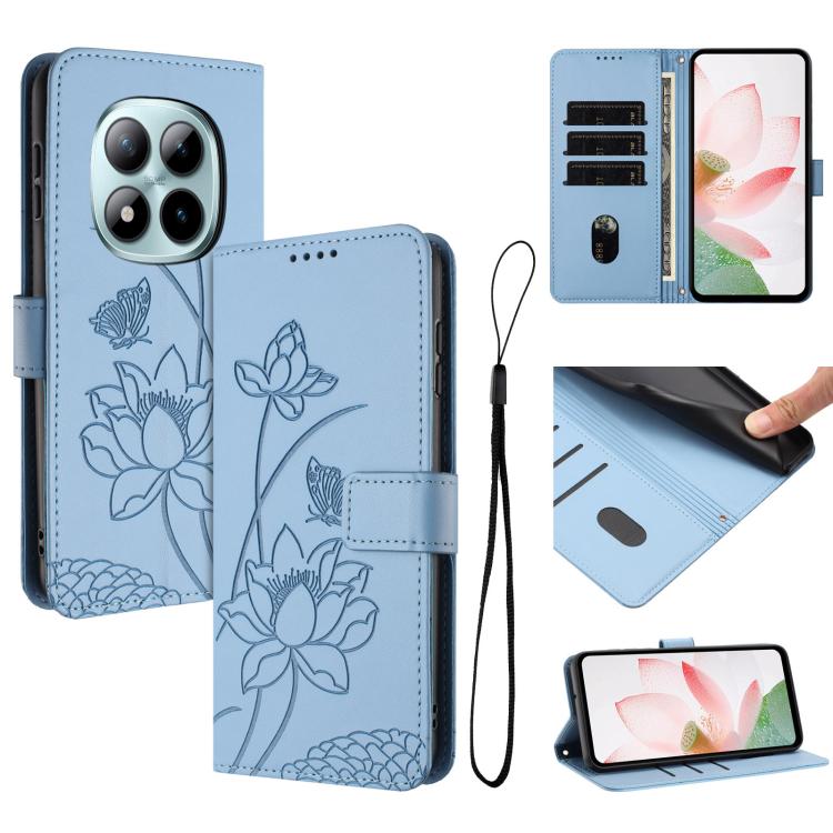 Lotus Embossed Leather Phone Case with Lanyard, For Redmi Note 17 4G Global 169.7mm, For Redmi Note 17 Pro+ 5G Global 163.4mm, For Redmi Note 17 Pro 5G Global 163.5mm, For Redmi 17 5G / 4G Global 170mm, For Redmi 15a 5G, For Redmi A7 Pro 4G 171mm      ...