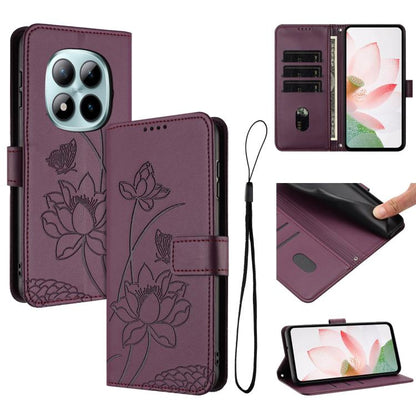 Lotus Embossed Leather Phone Case with Lanyard, For Redmi Note 17 4G Global 169.7mm, For Redmi Note 17 Pro+ 5G Global 163.4mm, For Redmi Note 17 Pro 5G Global 163.5mm, For Redmi 17 5G / 4G Global 170mm, For Redmi 15a 5G, For Redmi A7 Pro 4G 171mm      ...