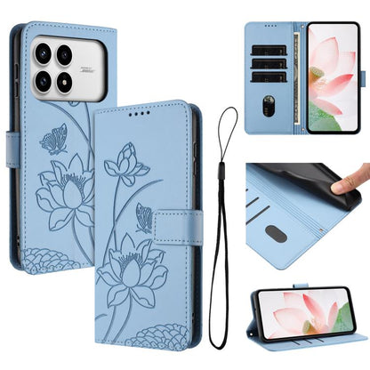 Lotus Embossed Leather Phone Case with Lanyard, For Redmi Note 17 4G Global 169.7mm, For Redmi Note 17 Pro+ 5G Global 163.4mm, For Redmi Note 17 Pro 5G Global 163.5mm, For Redmi 17 5G / 4G Global 170mm, For Redmi 15a 5G, For Redmi A7 Pro 4G 171mm      ...