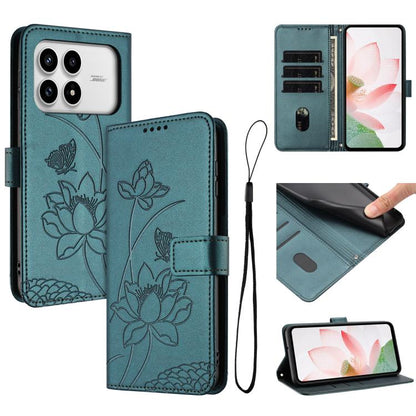 Lotus Embossed Leather Phone Case with Lanyard, For Redmi Note 17 4G Global 169.7mm, For Redmi Note 17 Pro+ 5G Global 163.4mm, For Redmi Note 17 Pro 5G Global 163.5mm, For Redmi 17 5G / 4G Global 170mm, For Redmi 15a 5G, For Redmi A7 Pro 4G 171mm      ...