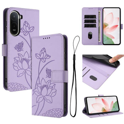 Lotus Embossed Leather Phone Case with Lanyard, For Redmi Note 17 4G Global 169.7mm, For Redmi Note 17 Pro+ 5G Global 163.4mm, For Redmi Note 17 Pro 5G Global 163.5mm, For Redmi 17 5G / 4G Global 170mm, For Redmi 15a 5G, For Redmi A7 Pro 4G 171mm      ...