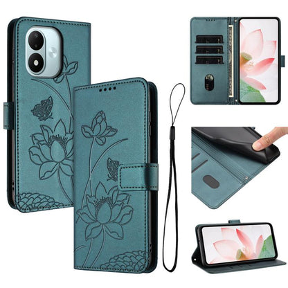 Lotus Embossed Leather Phone Case with Lanyard, For Redmi Note 17 4G Global 169.7mm, For Redmi Note 17 Pro+ 5G Global 163.4mm, For Redmi Note 17 Pro 5G Global 163.5mm, For Redmi 17 5G / 4G Global 170mm, For Redmi 15a 5G, For Redmi A7 Pro 4G 171mm      ...