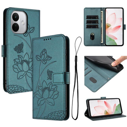 Lotus Embossed Leather Phone Case with Lanyard, For Redmi Note 17 4G Global 169.7mm, For Redmi Note 17 Pro+ 5G Global 163.4mm, For Redmi Note 17 Pro 5G Global 163.5mm, For Redmi 17 5G / 4G Global 170mm, For Redmi 15a 5G, For Redmi A7 Pro 4G 171mm      ...