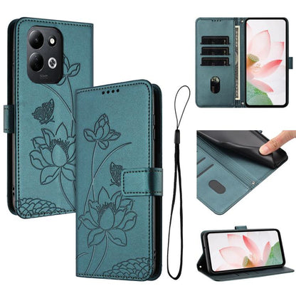 Lotus Embossed Leather Phone Case with Lanyard, For Redmi Note 17 4G Global 169.7mm, For Redmi Note 17 Pro+ 5G Global 163.4mm, For Redmi Note 17 Pro 5G Global 163.5mm, For Redmi 17 5G / 4G Global 170mm, For Redmi 15a 5G, For Redmi A7 Pro 4G 171mm      ...
