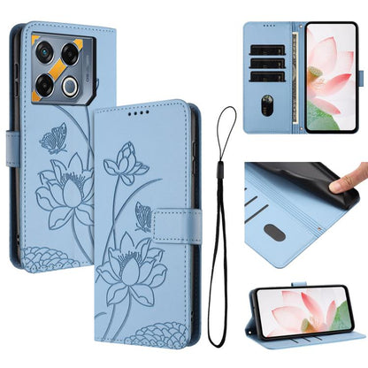 Lotus Embossed Leather Phone Case with Lanyard, For Infinix Hot 50i / Smart 9 4G, For Infinix Hot 50 Pro 4G, For Infinix Hot 50 Pro+ 4G, For Infinix Hot 50 4G, For Infinix Hot 50 5G, For Infinix Zero 40 4G / 5G, For Infinix Note 40X 5G                 ...