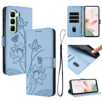 Lotus Embossed Leather Phone Case with Lanyard, For Infinix Hot 50i / Smart 9 4G, For Infinix Hot 50 Pro 4G, For Infinix Hot 50 Pro+ 4G, For Infinix Hot 50 4G, For Infinix Hot 50 5G, For Infinix Zero 40 4G / 5G, For Infinix Note 40X 5G                 ...