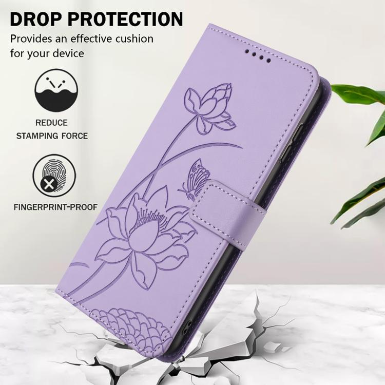 Lotus Embossed Leather Phone Case with Lanyard, For Infinix Hot 50i / Smart 9 4G, For Infinix Hot 50 Pro 4G, For Infinix Hot 50 Pro+ 4G, For Infinix Hot 50 4G, For Infinix Hot 50 5G, For Infinix Zero 40 4G / 5G, For Infinix Note 40X 5G                 ...