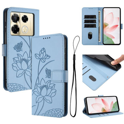 Lotus Embossed Leather Phone Case with Lanyard, For Infinix Hot 50i / Smart 9 4G, For Infinix Hot 50 Pro 4G, For Infinix Hot 50 Pro+ 4G, For Infinix Hot 50 4G, For Infinix Hot 50 5G, For Infinix Zero 40 4G / 5G, For Infinix Note 40X 5G                 ...