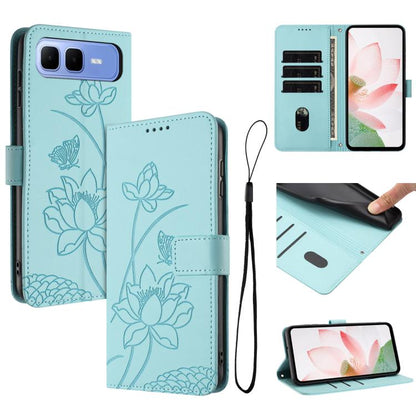 Lotus Embossed Leather Phone Case with Lanyard, For Infinix GT 50 Pro 5G, For Infinix Hot 70 5G, For Infinix Note Edge 5G, For Infinix Smart 20 4G, For Infinix Note 60 / 60 Pro 5G, For Infinix Hot 60 4G / 60i 4G, For Infinix Hot 60 Pro+ 4G             ...